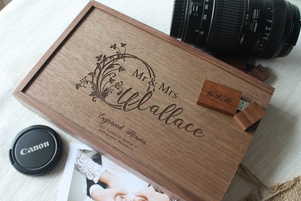 Personalised 5x7 Photo Album box with USB memory stick