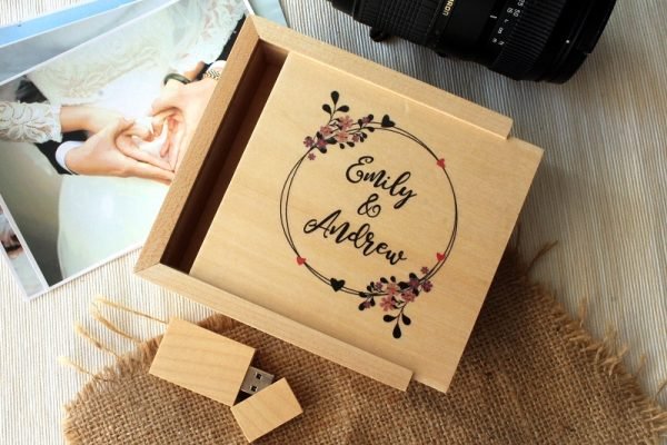 Personalised USB memory stick with Printed trinket box