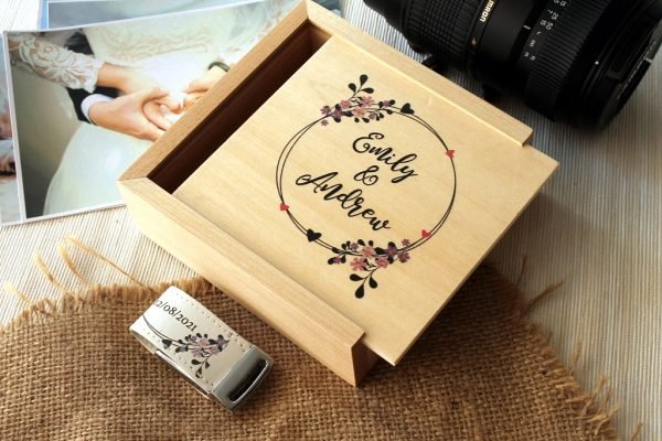 Personalised USB memory stick with Printed trinket box